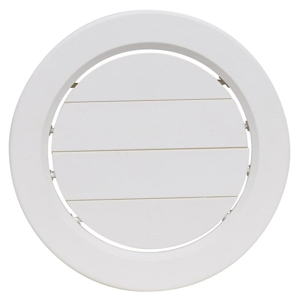 Valterra A/C CEILING REGISTER ADJ. ROTATING 5IN PLASTIC, WHITE, CARDED A10-3358VP - main
